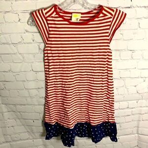 Crazy 8 Patriotic Red White Blue Dress - L